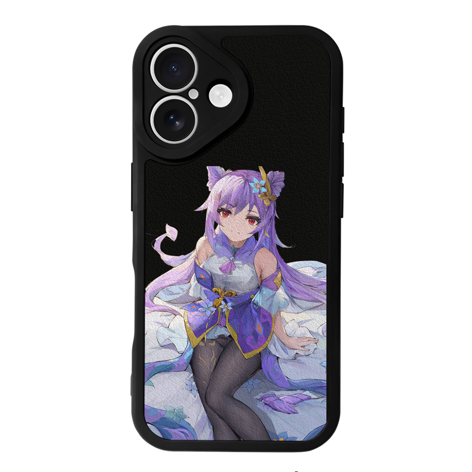 げんし神 刻晴 こくせい genshin Kokusei 【iPhone 16シリーズ対応】シリコンスマホケース（レザー調） 材質：シリコン